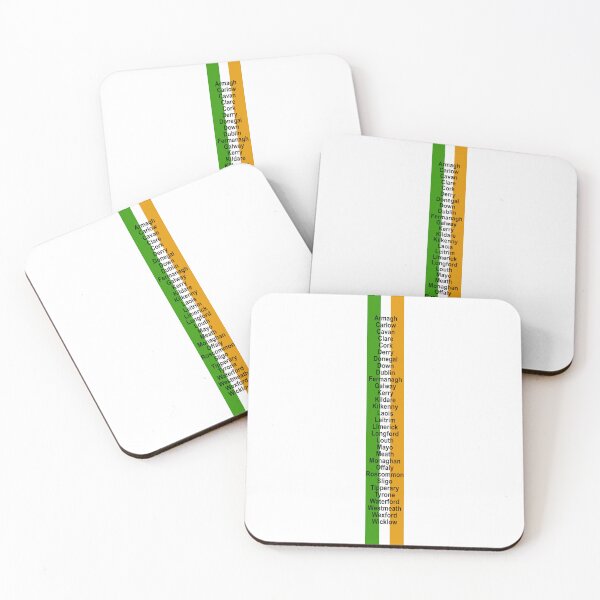 Item preview, Irish Flag 32 County Names designed and sold by REAL IRISH GIFTS.