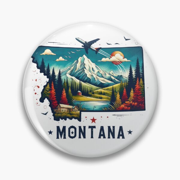 Item preview, Montana retro travel map of United States designed and sold by CleanDecor.