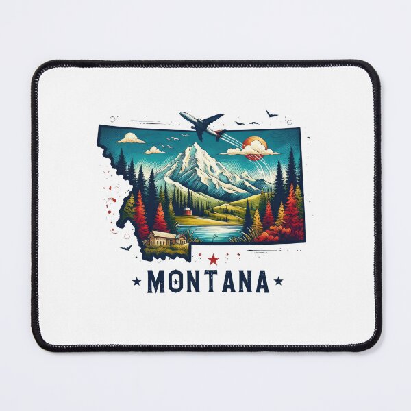 Item preview, Montana retro travel map of United States designed and sold by CleanDecor.