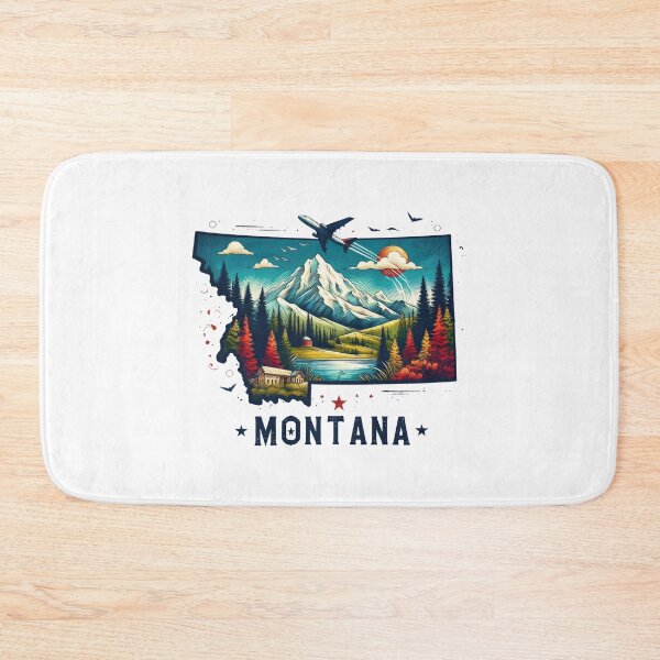 Item preview, Montana retro travel map of United States designed and sold by CleanDecor.