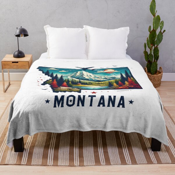 Item preview, Montana retro travel map of United States designed and sold by CleanDecor.