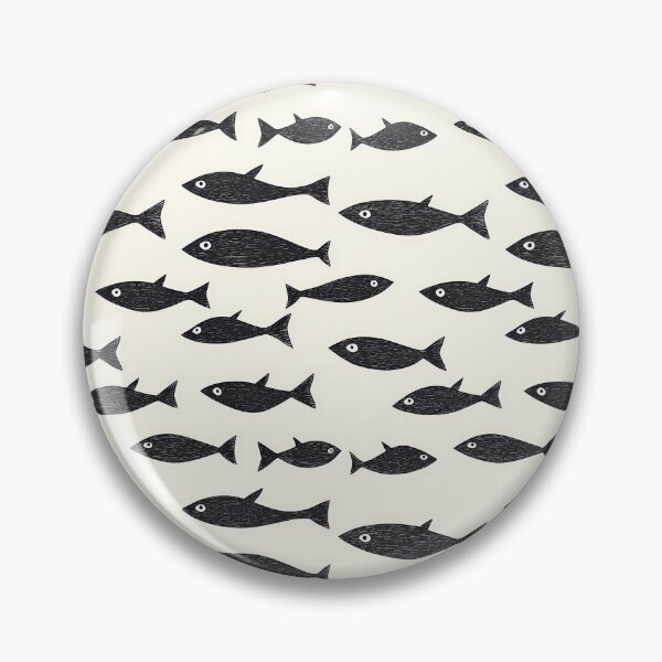 Item preview, Simple black fish pattern on a light background. designed and sold by MystiS.