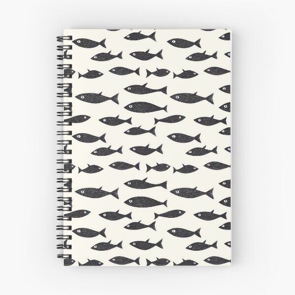 Item preview, Simple black fish pattern on a light background. designed and sold by MystiS.
