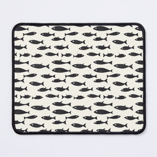 Item preview, Simple black fish pattern on a light background. designed and sold by MystiS.