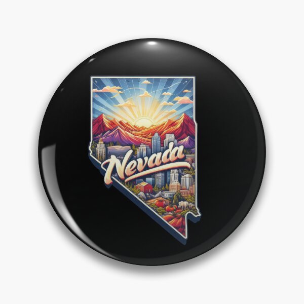 Item preview, Nevada retro travel map of United States designed and sold by CleanDecor.