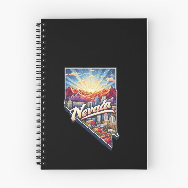 Item preview, Nevada retro travel map of United States designed and sold by CleanDecor.