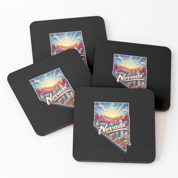 Item preview, Nevada retro travel map of United States designed and sold by CleanDecor.