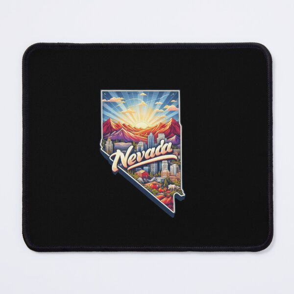 Item preview, Nevada retro travel map of United States designed and sold by CleanDecor.