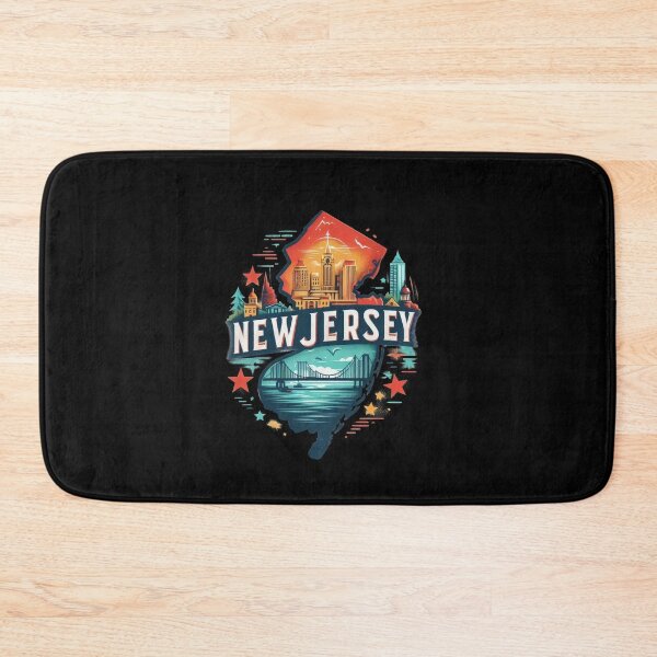 Item preview, New Jersey retro travel map of United States designed and sold by CleanDecor.
