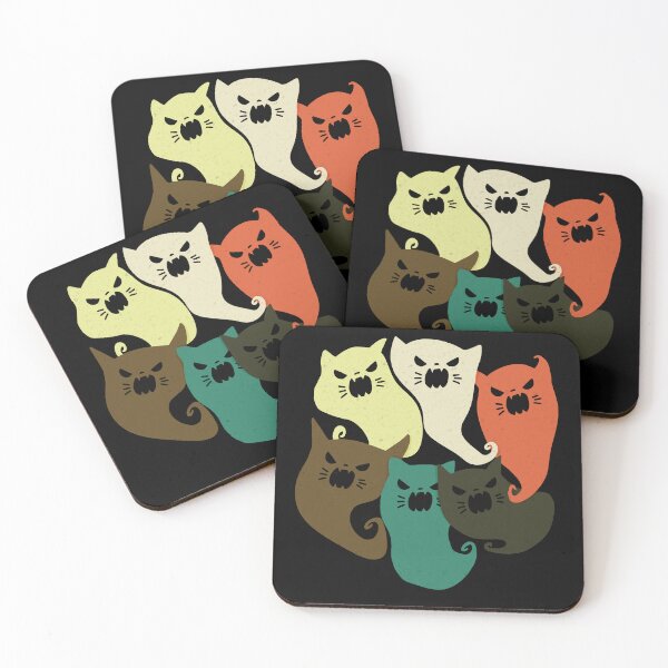 Item preview, Hissing Ghost Cats designed and sold by wildjellybeans.