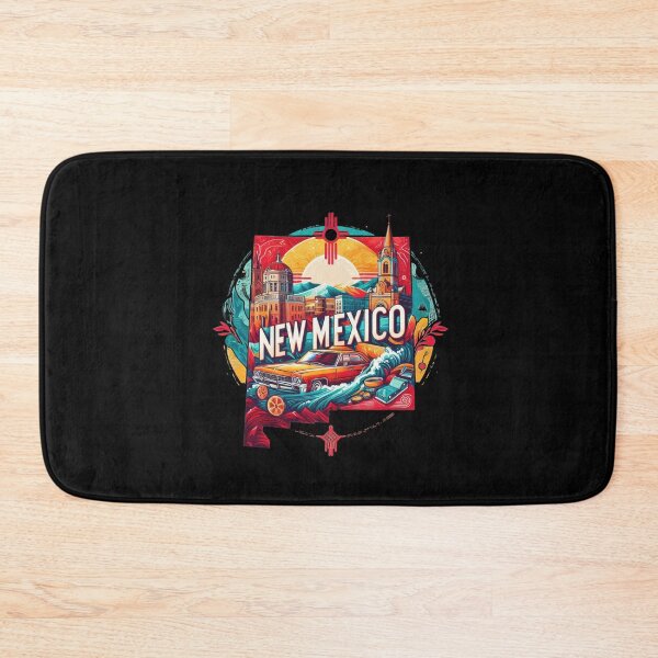 Item preview, New Mexico retro travel map of United States designed and sold by CleanDecor.