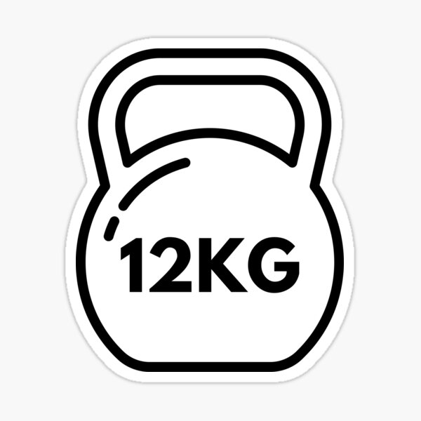 Item preview, 12kg Kettlebell Icon Sticker designed and sold by Chickane.