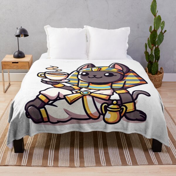 Item preview, Kawaii Anubis Enjoying Tea Cute Egyptian God designed and sold by Pattamo1.