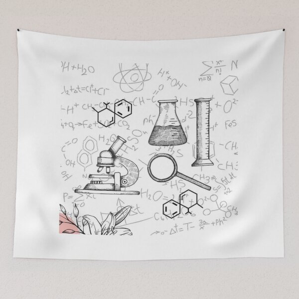 Item preview, Study of chemistry and physics with calculations, microscope, container and magnifying glass designed and sold by koringaFTS.