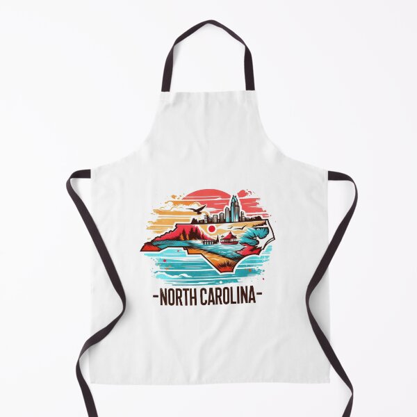 Item preview, North Carolina retro travel map of United States designed and sold by CleanDecor.