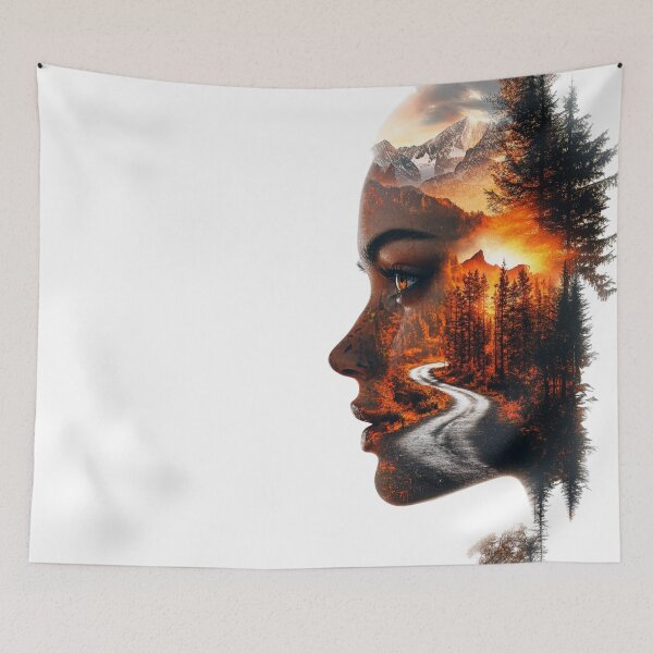 Item preview, Enigmatic Harmony: The Mesmerizing Fusion of Ink and Nature" designed and sold by MythSpire.