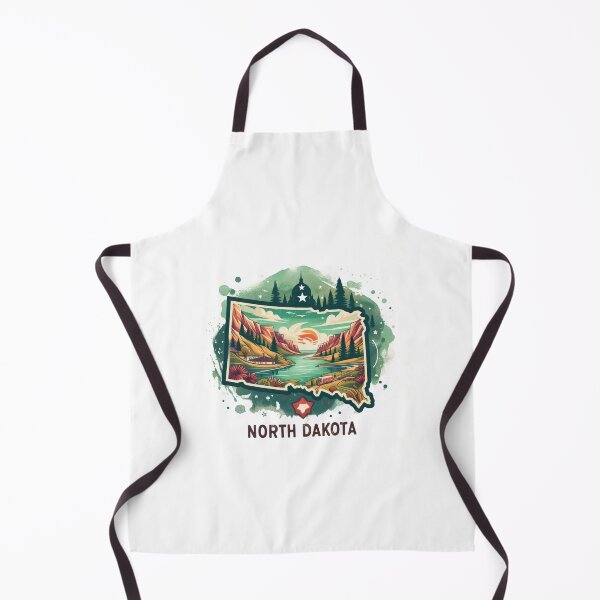Item preview, North Dakota retro travel map of United States designed and sold by CleanDecor.