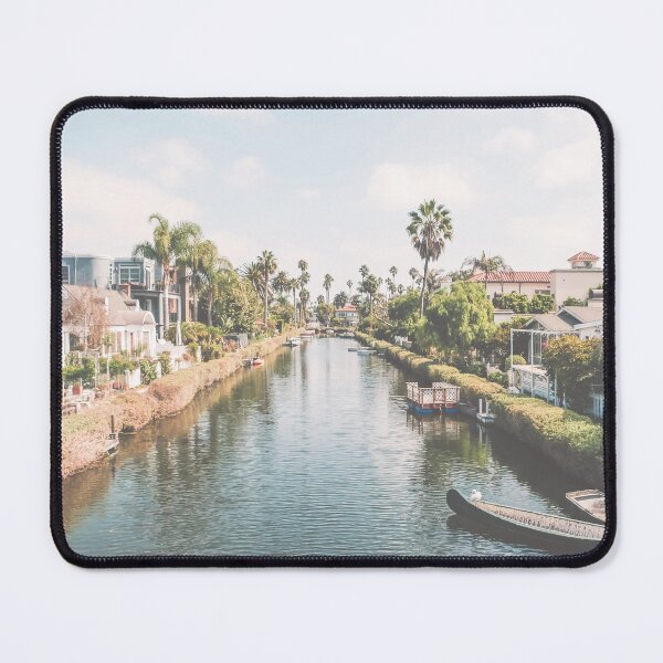 Item preview, Los Angeles, USA I Venice beach canals retro vintage aesthetic, palm trees, californian architecture midcentury coastal like on the coast in Miami with a argentic film camera in pastel summer color designed and sold by Julie Travel Photography.