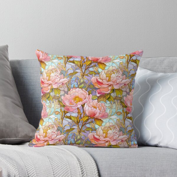 Item preview,  Peony flowers in a style of stained glass window designed and sold by Baart72.