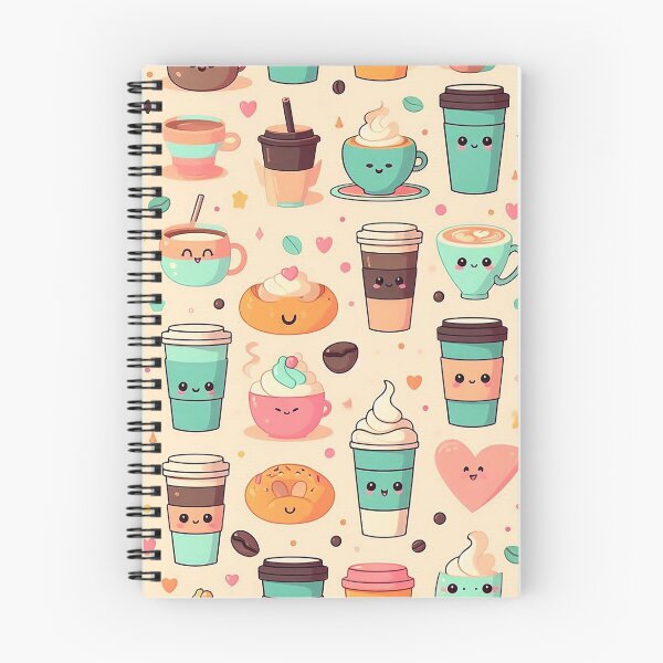 Item preview, Cute kawaii pattern with coffee, milkshake and doughnuts designed and sold by Silbays.