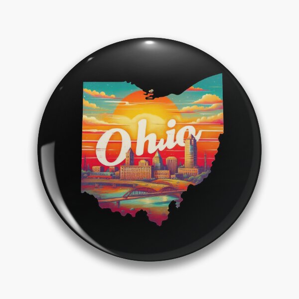 Item preview, Ohio retro travel map of United States designed and sold by CleanDecor.