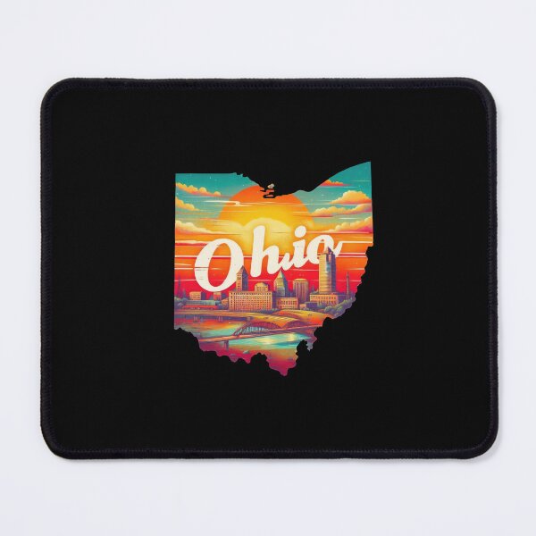 Item preview, Ohio retro travel map of United States designed and sold by CleanDecor.