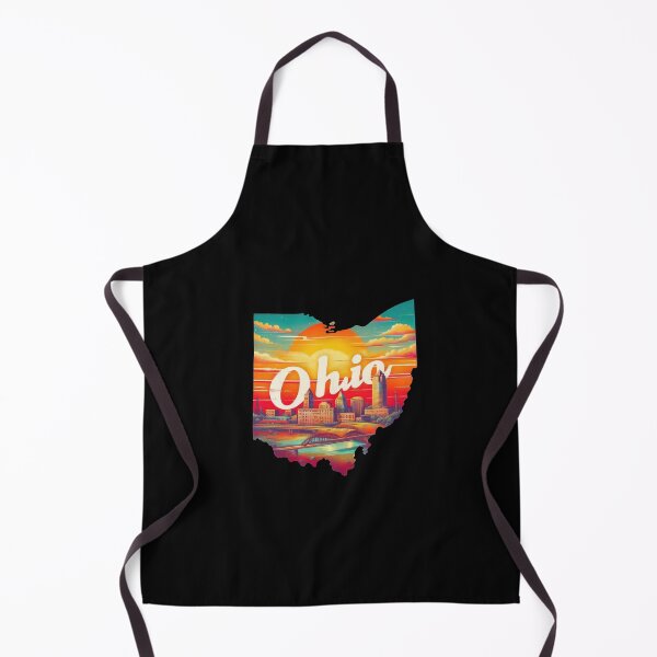 Item preview, Ohio retro travel map of United States designed and sold by CleanDecor.