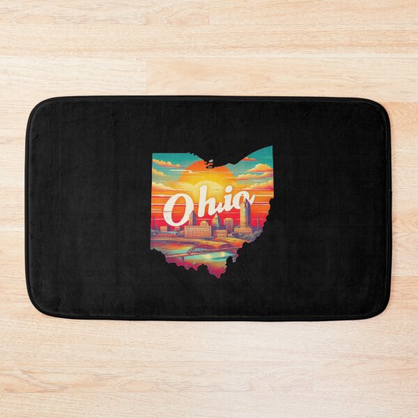 Item preview, Ohio retro travel map of United States designed and sold by CleanDecor.