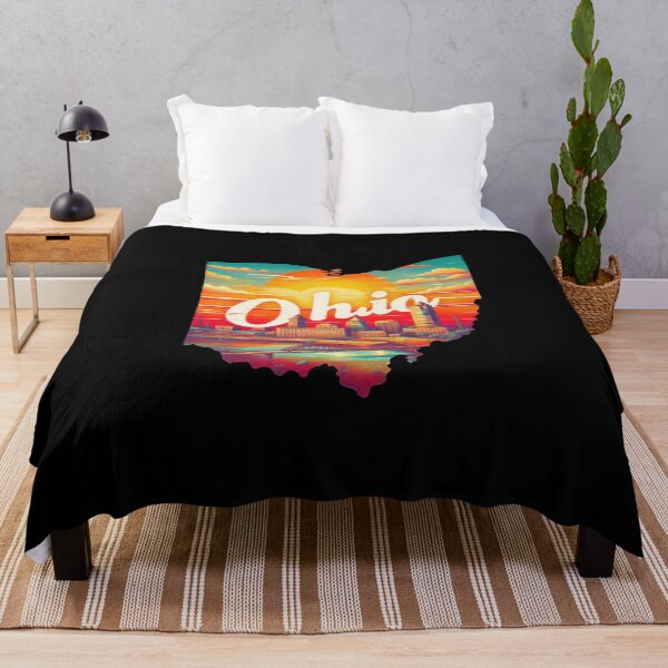 Item preview, Ohio retro travel map of United States designed and sold by CleanDecor.