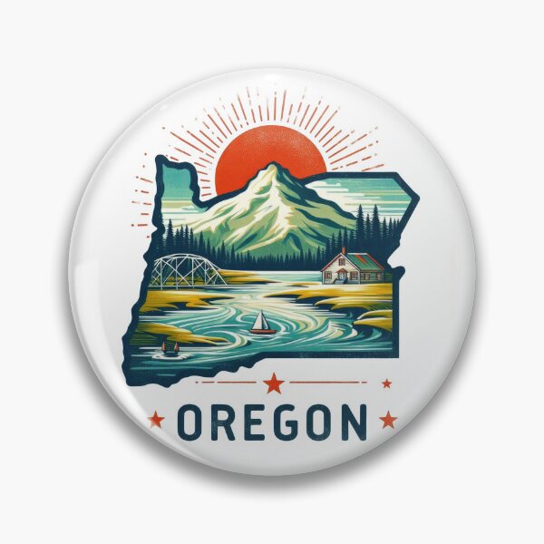 Item preview, Oregon retro travel map of United States designed and sold by CleanDecor.