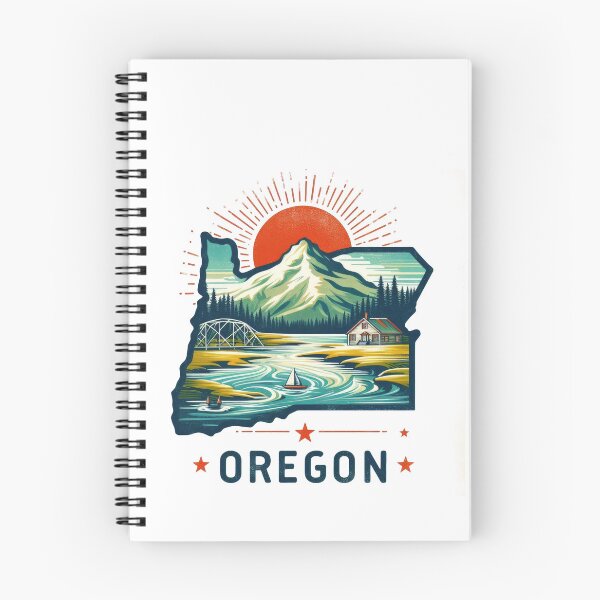 Item preview, Oregon retro travel map of United States designed and sold by CleanDecor.