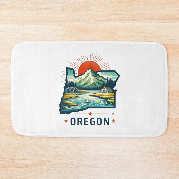 Item preview, Oregon retro travel map of United States designed and sold by CleanDecor.