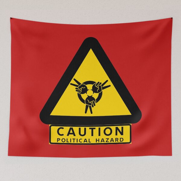 Item preview, Cautious political hazard designed and sold by ALF2023.
