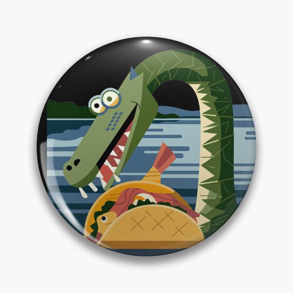 Item preview,  Funny Loch Ness Monster eating Fish Taco designed and sold by Nature's Fancy.