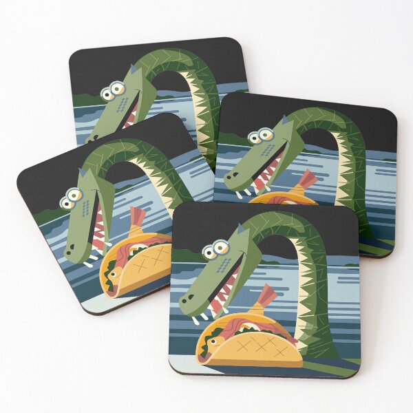 Item preview,  Funny Loch Ness Monster eating Fish Taco designed and sold by Nature's Fancy.