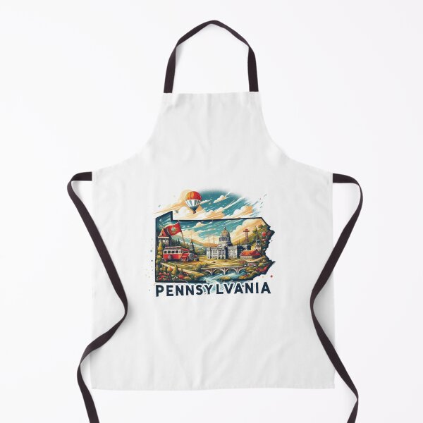 Item preview, Pennsylvania retro travel map of United States designed and sold by CleanDecor.