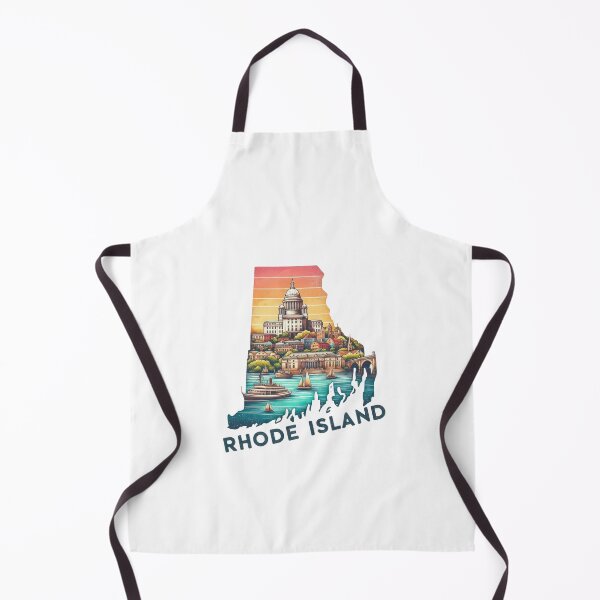 Item preview, Rhode Island retro travel map of United States designed and sold by CleanDecor.