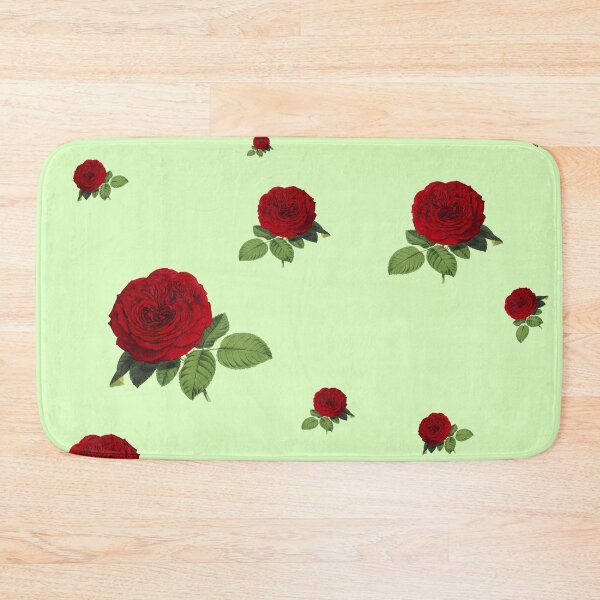 Item preview, sage green background with red and roses designed and sold by 2-Of-A-Kind.