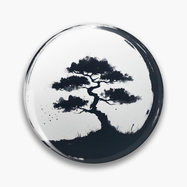 Item preview, Zen Enso Circle and Bonsai Tree  designed and sold by goodday Japan.
