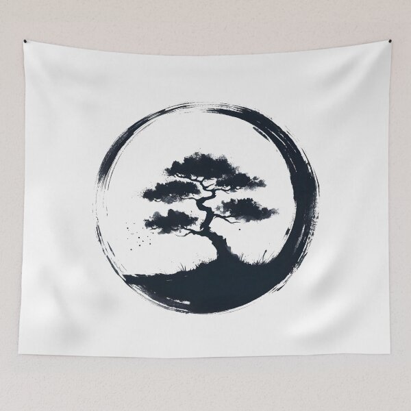 Item preview, Zen Enso Circle and Bonsai Tree  designed and sold by goodday Japan.