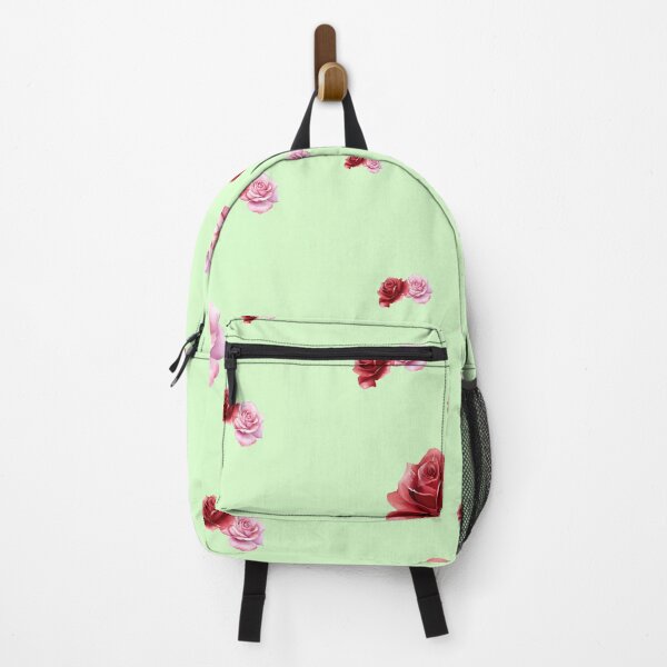 Item preview, sage green background with red and cream roses designed and sold by 2-Of-A-Kind.