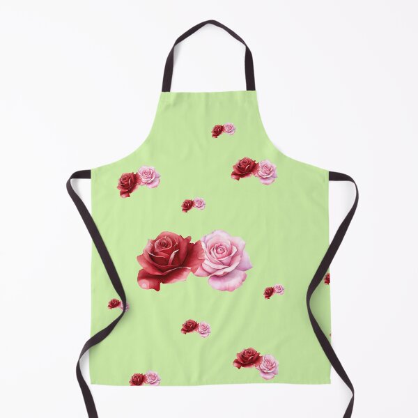 Item preview, sage green background with red and cream roses designed and sold by 2-Of-A-Kind.