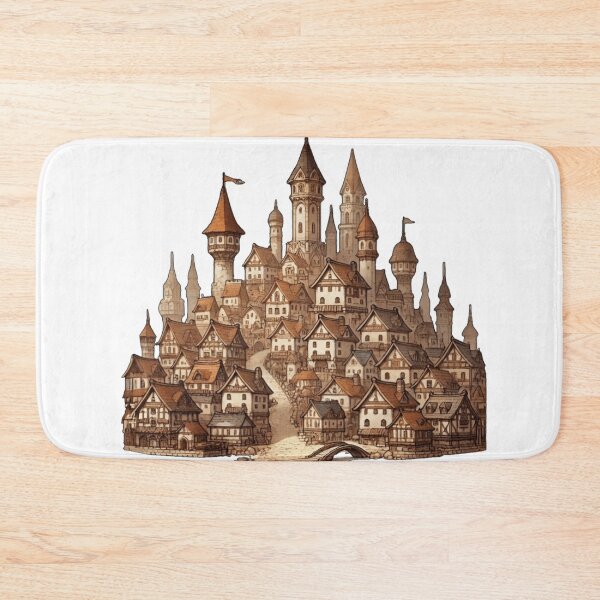 Item preview, Medieval Fantasy Castle Village Enchanted Dreamland Art designed and sold by kylmllr101684.