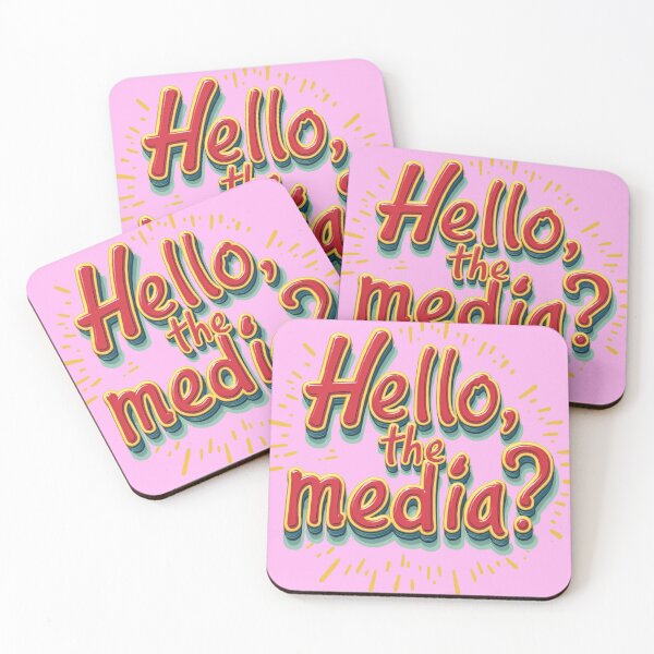 Item preview, 'Hello, the media?' Funny Slogan Pop-Culture Design designed and sold by FunnyFarmDesign.