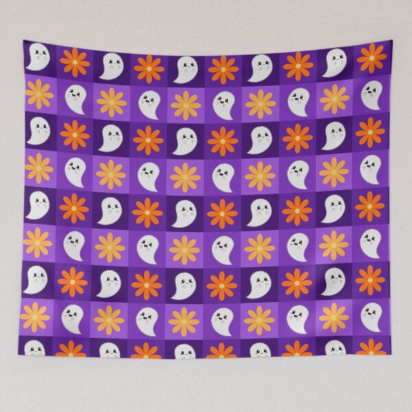 Item preview, Ghosts and flowers pattern designed and sold by sasyall.