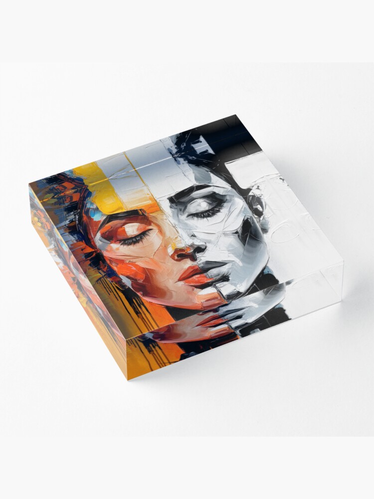 Thumbnail 3 of 5, Acrylic Block, Abstract Of A Woman designed and sold by Patricks-Art.