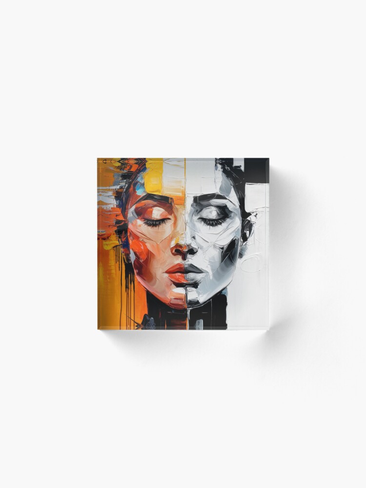 Thumbnail 2 of 5, Acrylic Block, Abstract Of A Woman designed and sold by Patricks-Art.