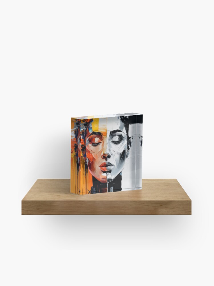 Thumbnail 1 of 5, Acrylic Block, Abstract Of A Woman designed and sold by Patricks-Art.