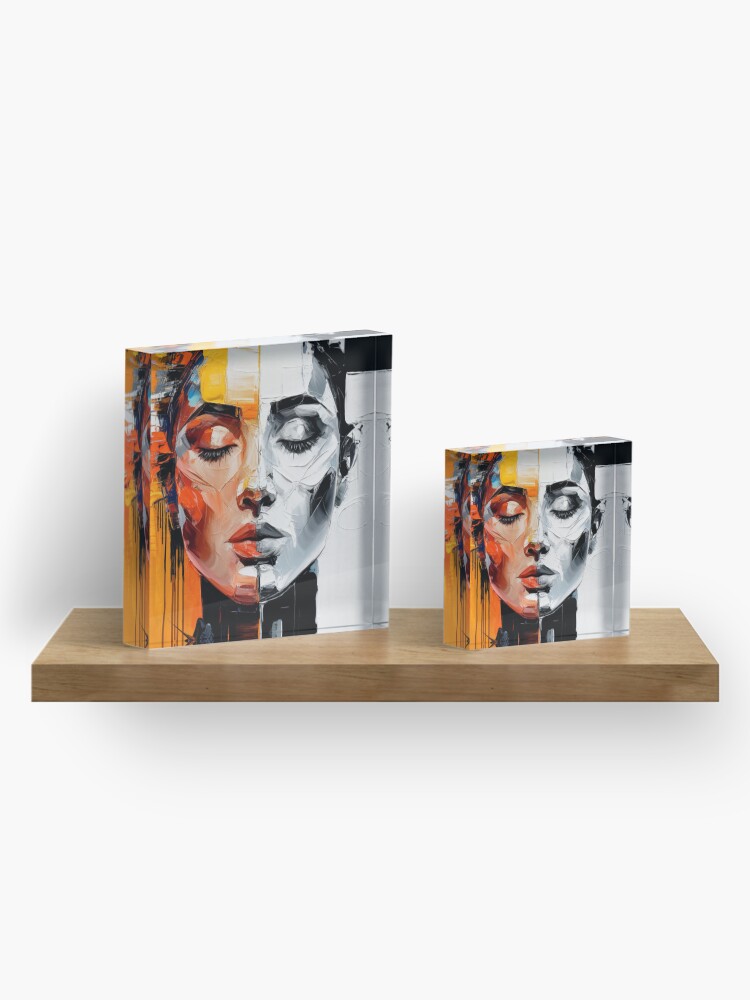 Thumbnail 4 of 5, Acrylic Block, Abstract Of A Woman designed and sold by Patricks-Art.