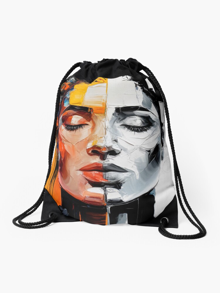 Thumbnail 1 of 3, Drawstring Bag, Abstract Of A Woman designed and sold by Patricks-Art.